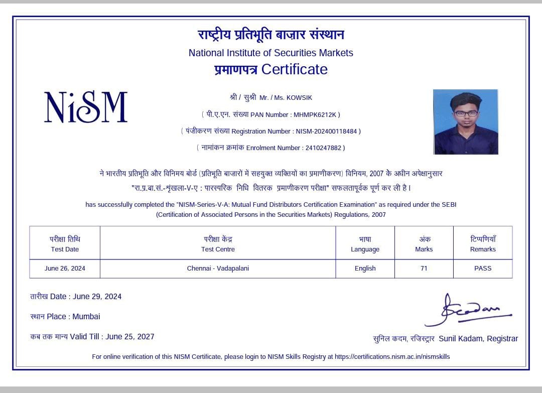 NISM Certificates